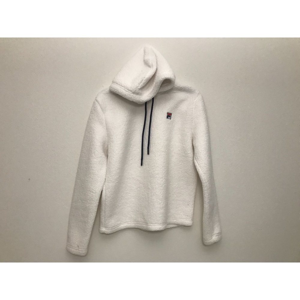 Vintage Fila Soft Warm Women’s S White Hoodie Sweatshirt *14